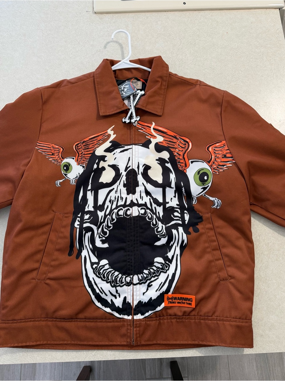 Astroworld Brown Graphic Bomber Jacket